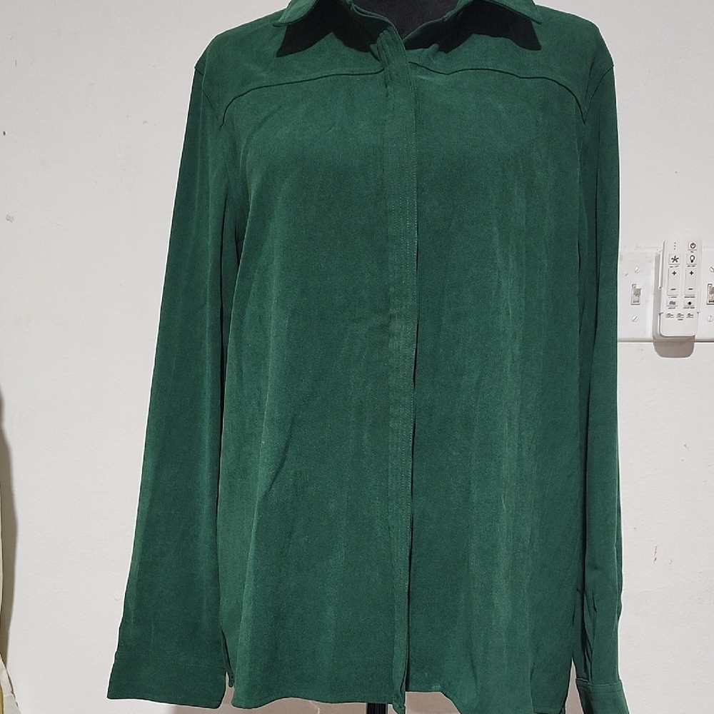 Sag Harbor Stretch Forest Green Top